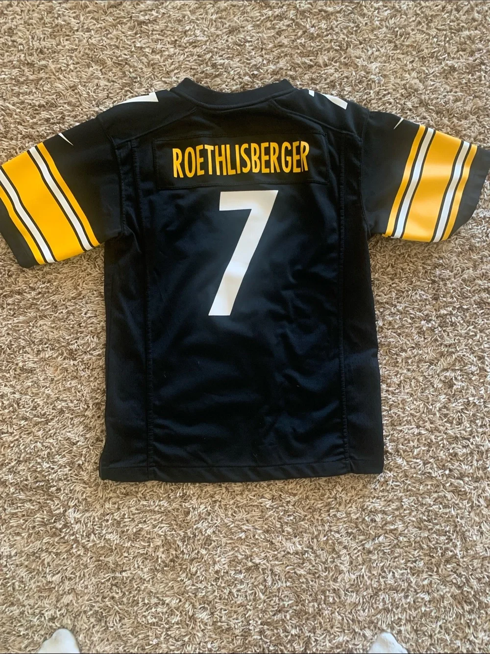 Nike Kids Black and Gold Pittsburgh Steelers Jersey #1